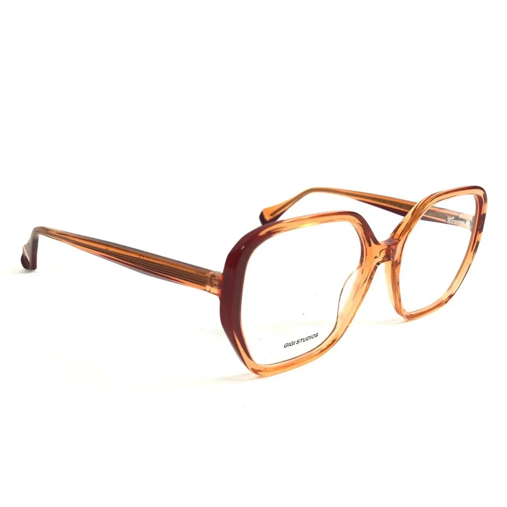 Gigi Studios Eyeglasses Frames ACID 6940/9 Clear Orange Butterfly 53-19-140